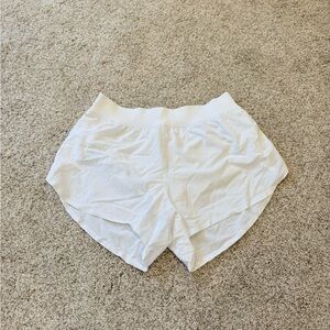 Women's White Athletic Shorts